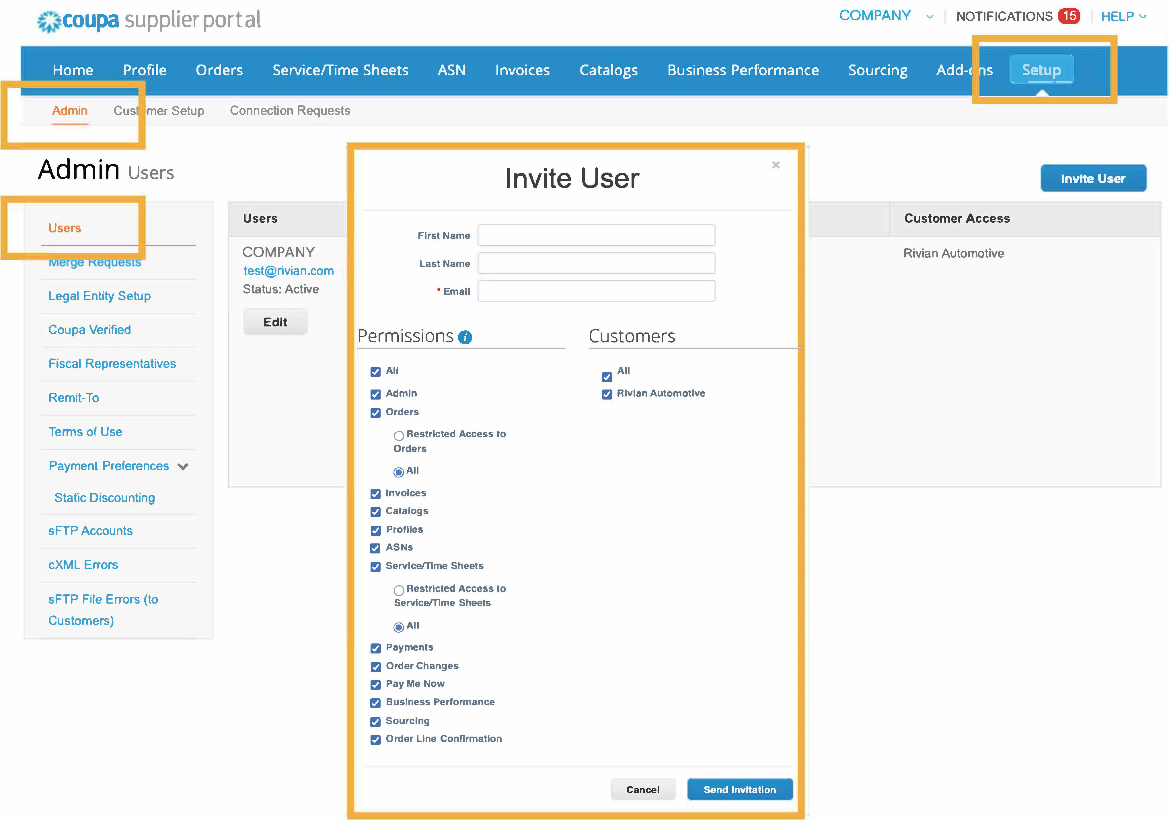 CSP Guide - manage users